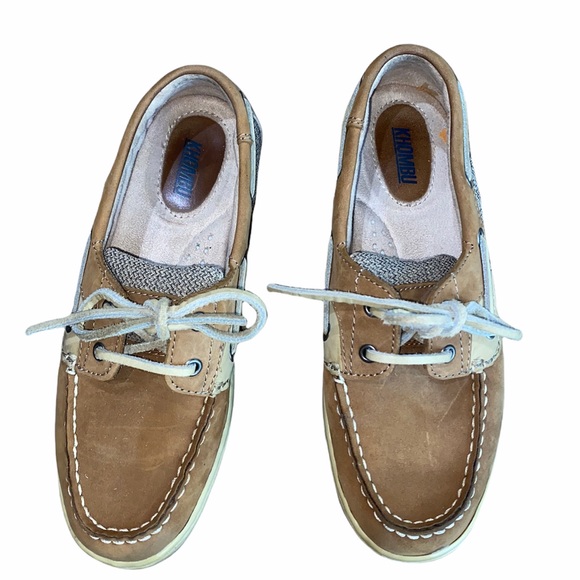 Khombu Tan Docker Slip On Boat Deck Shoes sz 6.5 - Picture 4 of 5